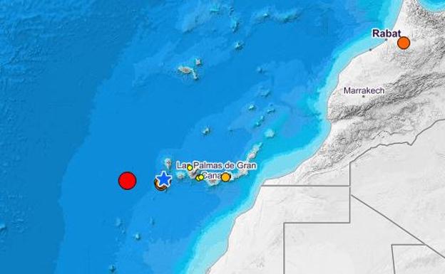 Terremoto de magnitud 5,7 al oeste de la isla de El Hierro