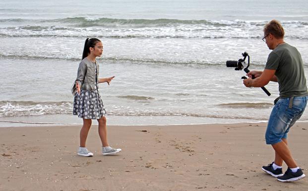 Melani graba en Valencia el videoclip de 'Marte', la canción de España en Eurovisión Junior 2019