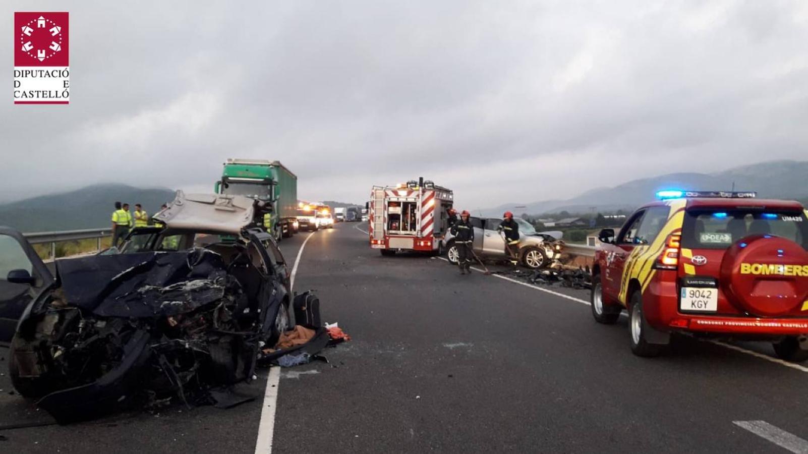 Accidente de tráfico en la N-340 en Peñíscola