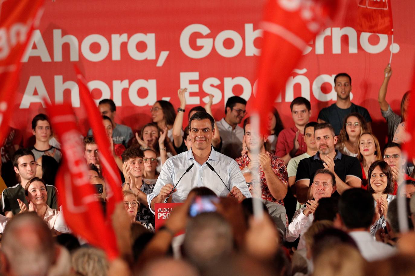 Pedro Sánchez inaugura la precampaña del 10-N en Valencia