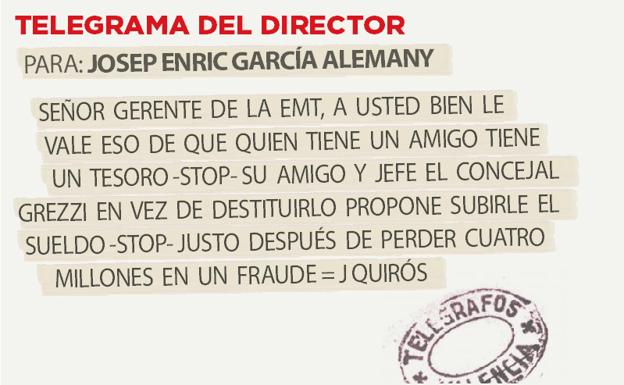 Telegrama para Josep Enric García Alemany