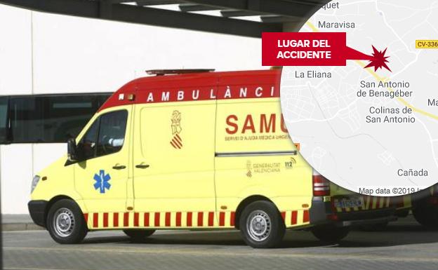 Un muerto en un accidente entre un camión y un furgón en la CV-35 a la altura de San Antonio de Benagéber