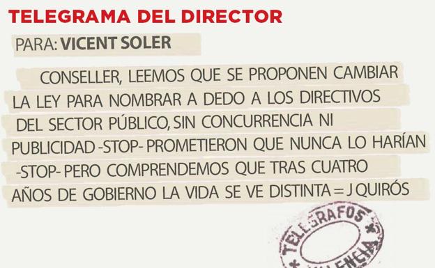 Telegrama para Vicent Soler