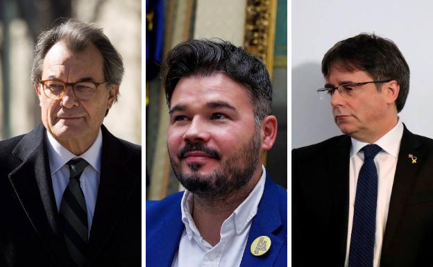 Artur Mas y Gabriel Rufián se desmarcan de la vía de la confrontación de Puigdemont