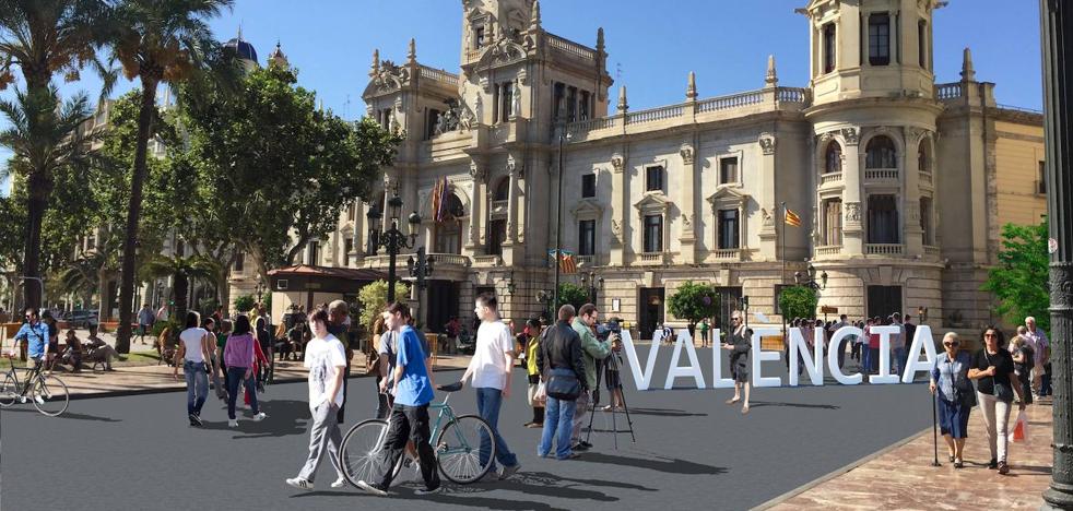 La plaza del Ayuntamiento de Valencia será peatonal a partir del 20 de marzo