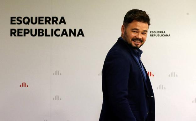 Rufián cree que un buen resultado de ERC debe servir de «obstáculo» para que Sánchez pacte con Rivera o Casado