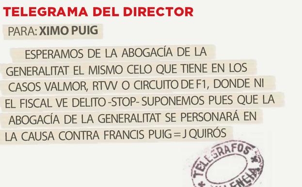 Telegrama para Ximo Puig