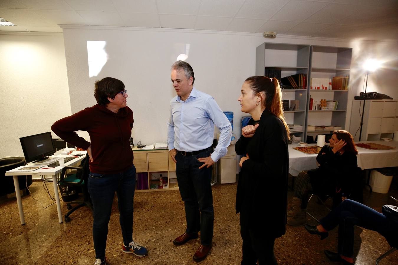 Noche electoral en la sede de Podemos en Valencia