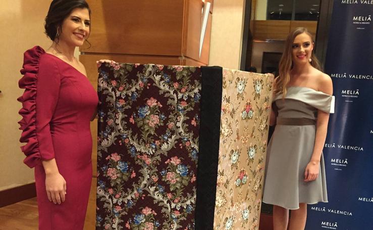 La corte de honor de la fallera mayor de Valencia 2020 descubren los colores de las telas que lucirán en las Fallas 2020