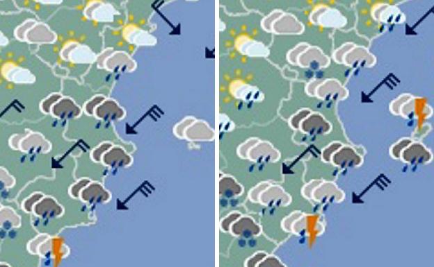 El temporal marítimo deja en tierra a los pescadores de Dénia y a los pasajeros de Baleària