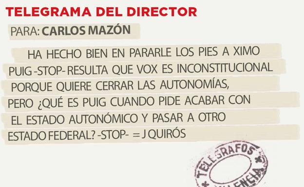 Telegrama para Carlos Mazón