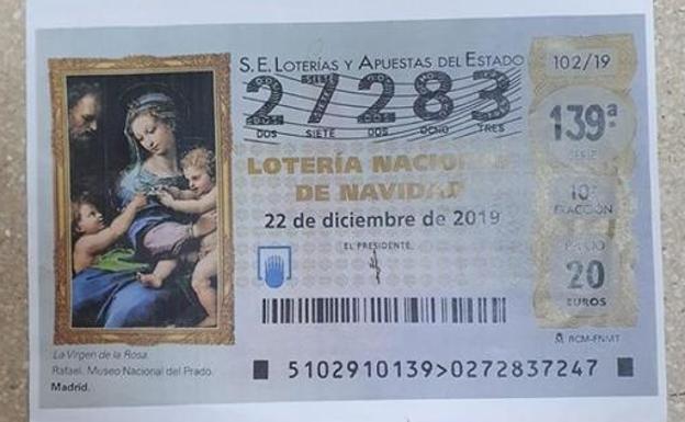 Si intentan venderte el número 27283 de la Lotería de Navidad avisa a la Guardia Civil