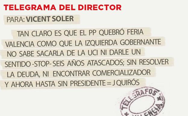 Telegrama para Vicent Soler