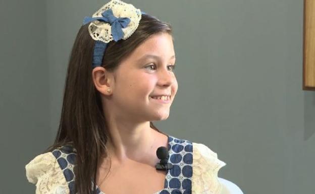 Una componente de la corte de honor de la fallera mayor infantil de Valencia 2018, concursante de 'MasterChef Junior' 7