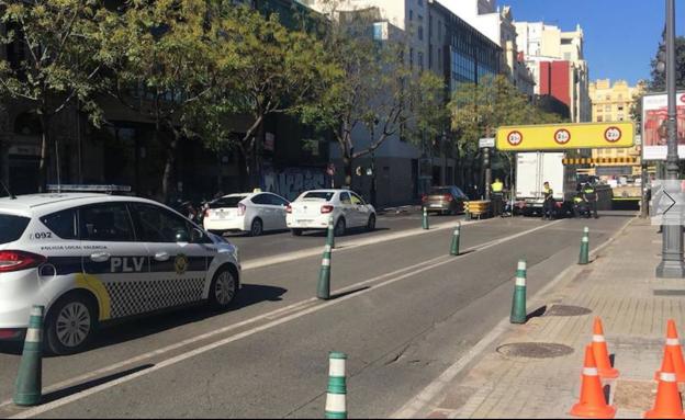 Un detector láser para el semáforo del túnel de Guillem de Castro de Valencia