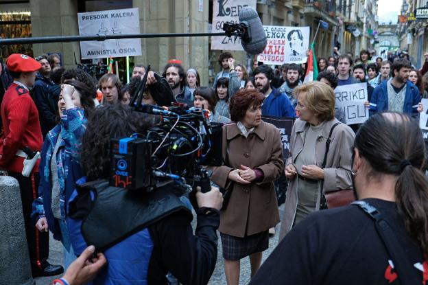 Un momento del rodaje de 'Patria' para HBO. / R. C.