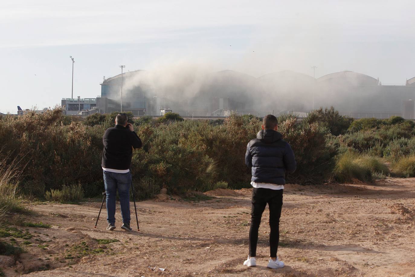 Incendio en el aeropuerto de Alicante-Elche