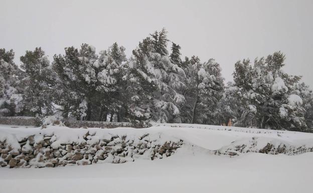 100 soldados de la UME ya retiran nieve en Vilafranca y Ares del Maestre