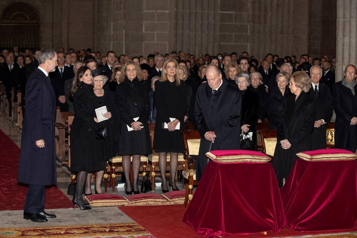 Funeral de la infanta Pilar de Borbón en El Escorial