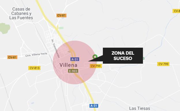 Un choque entre dos camiones deja un herido grave en Villena