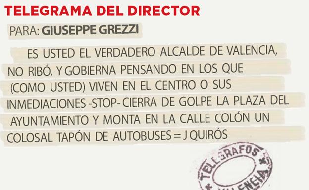 Telegrama para Giuseppe Grezzi