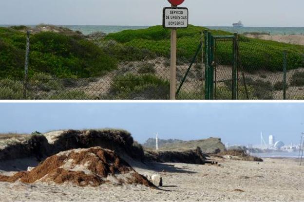 Las playas de la Albufera se reducen