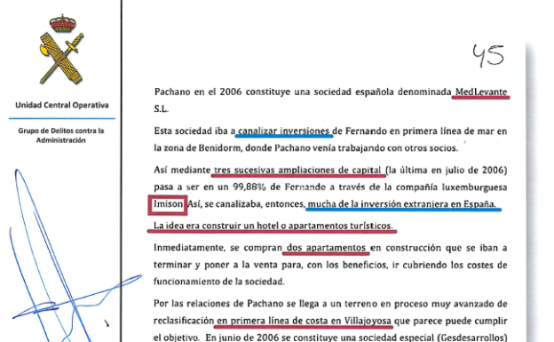 La «hoja de ruta» escondida en el maletín de Zaplana