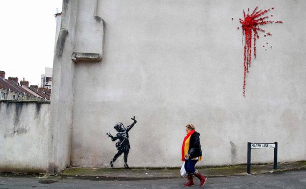 Atacan la obra que Banksy hizo por San Valentín