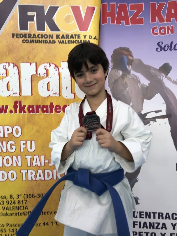 Mario Sabido, una promesa del kárate con siete años