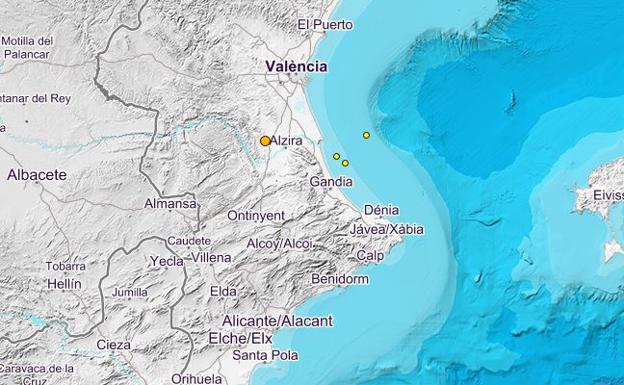 Valencia registra tres terremotos durante esta madrugada