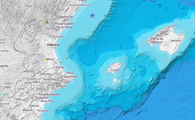 Terremoto de magnitud 3.2 en el golfo de Valencia