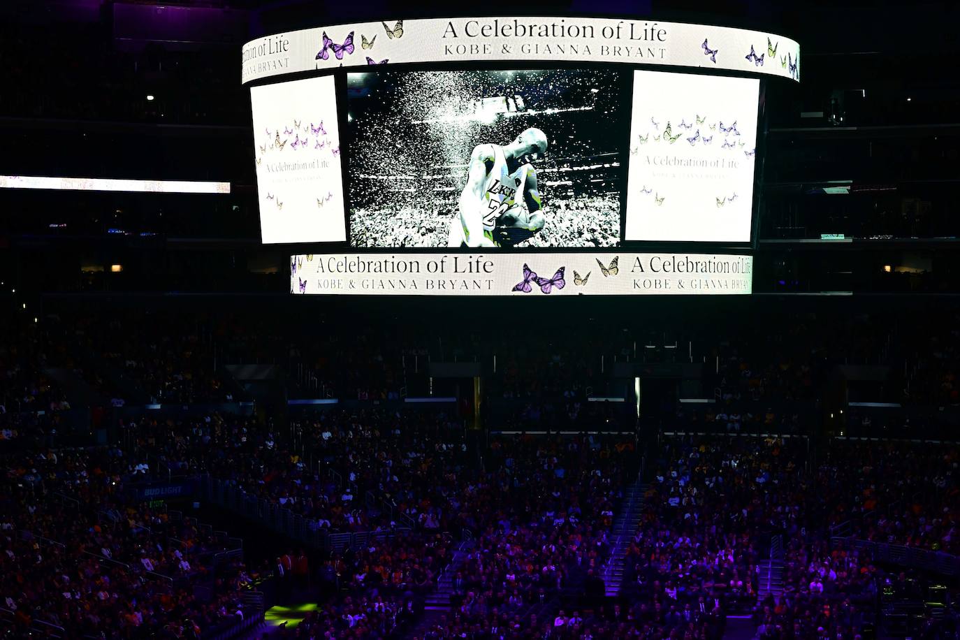 Así fue 'La celebración de la vida', el homenaje a Kobe Bryant y su hija Gianna