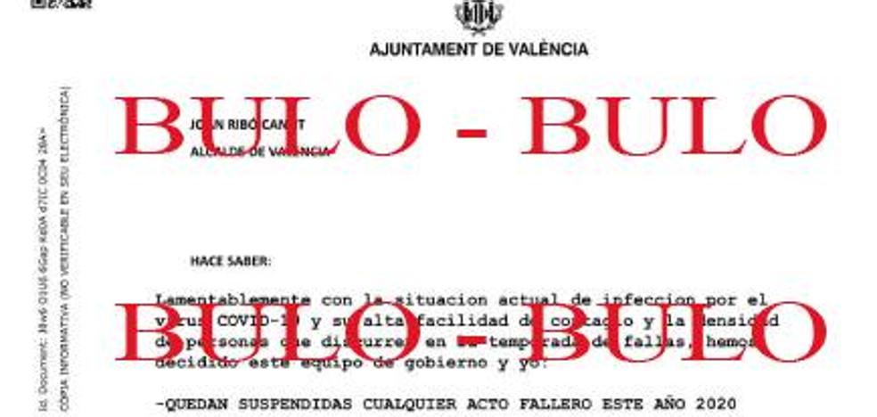 El Ayuntamiento de Valencia alerta de los bulos de suspensión de actos en Fallas por la crisis del coronavirus