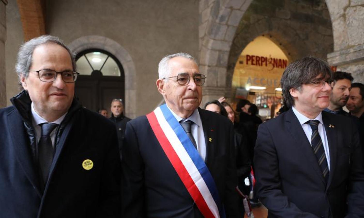 El acto de Puigdemont en Perpignan, en imágenes