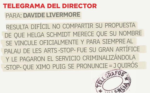 Telegrama para Davide Livermore