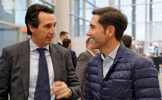 Marcelino y Emery creen en la remontada del Valencia al Atalanta