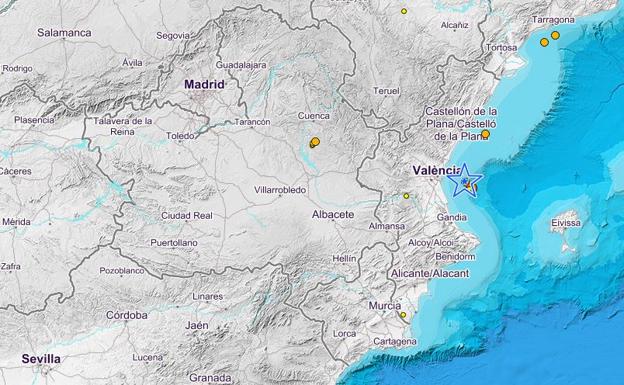 El Golfo de Valencia registra un terremoto de magnitud 3,7