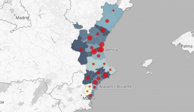 Cifras de contagiados y fallecimientos por coronavirus en cada hospital de la Comunitat