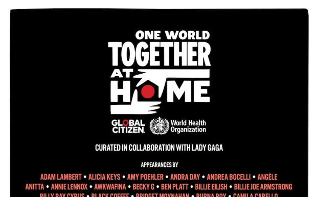 «One World: Together at Home», cómo ver el macro concierto online solidario por la crisis del Coronavirus