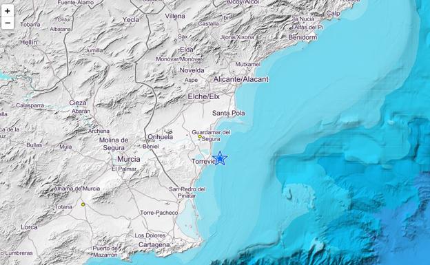 Registrado un terremoto de 2,5 grados frente a las costas de la Comunitat