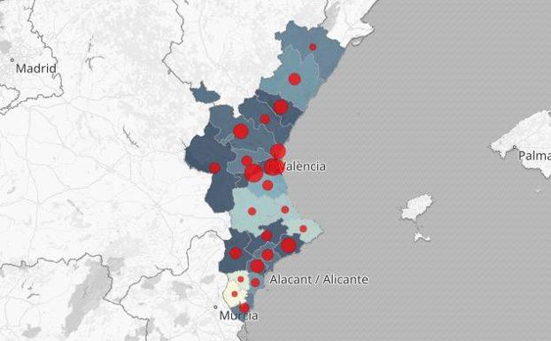 Cifras de contagiados y fallecimientos por coronavirus en cada hospital de la Comunitat