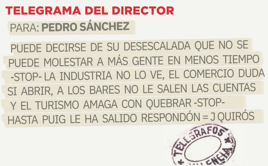 Telegrama para Pedro Sánchez