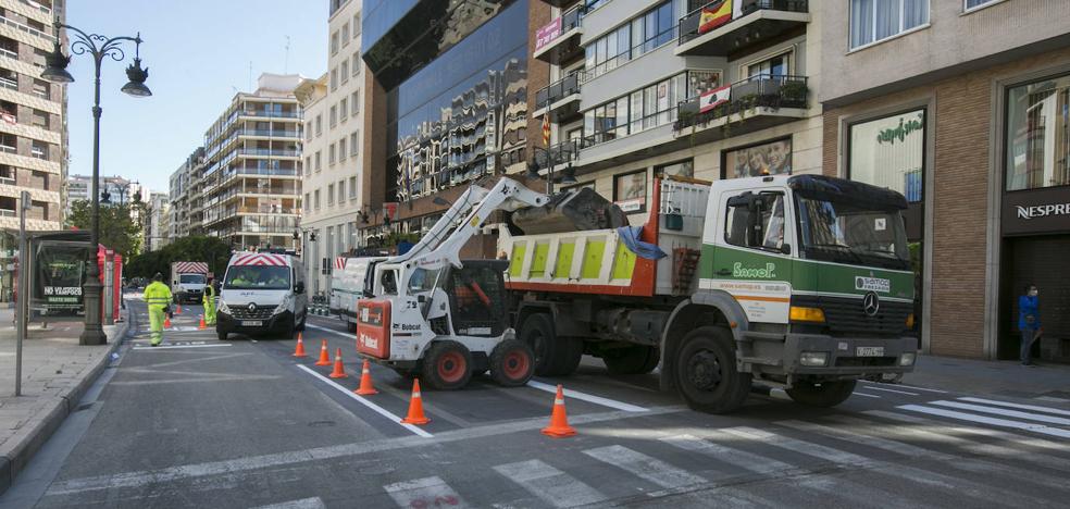 La EMT remodelará sus líneas en el centro con la plaza del Ayuntamiento en obras