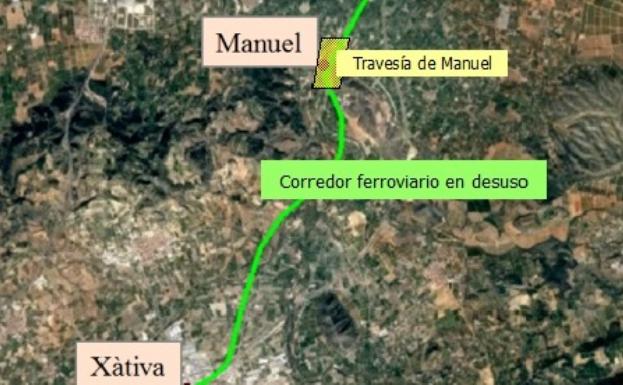 Xàtiva gestiona con Adif la adquisición de los terrenos por donde discurrirá la vía verde