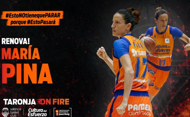 El Valencia Basket renueva a María Pina hasta 2021