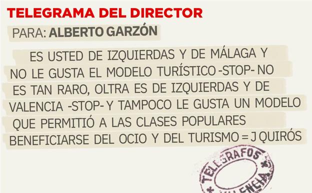 Telegrama para Alberto Garzón