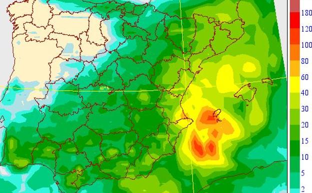 Las tormentas arrecian hoy sábado sobre Valencia