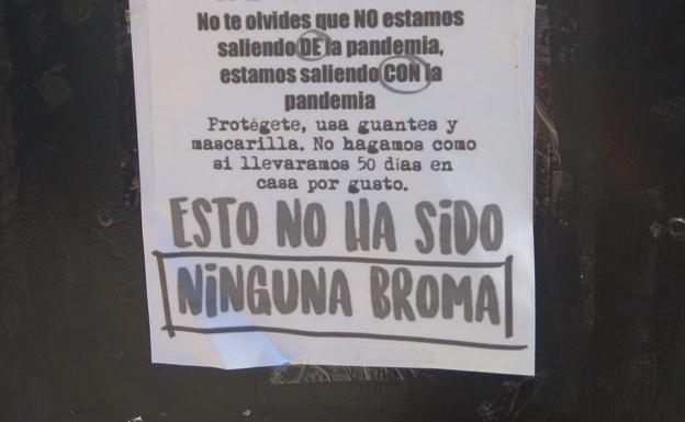 El cartel de un bar valenciano que te hará reflexionar: «Esto no ha sido ninguna broma»