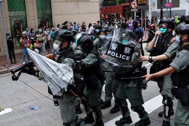 Enfrentamientos en Hong Kong en respuesta a la ley de seguridad China