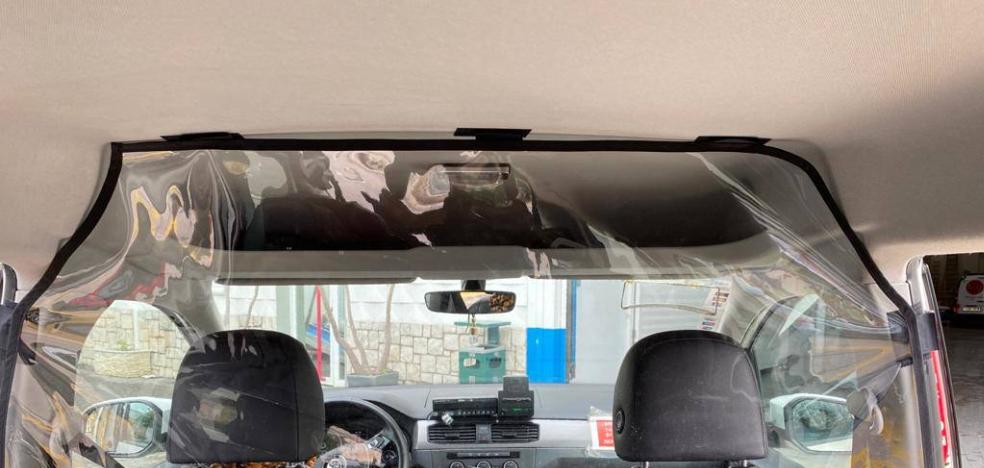Así es la mampara de los taxistas contra el Covid-19
